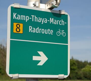 Beschilderung Kamp-Thaya-March Radroute