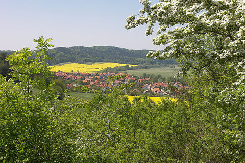 Blick von der Brandenburg nach Lauchröden