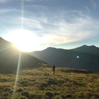 Trailrunning oberhalb der Alp Sanaspans
