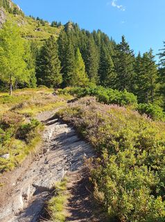 Photo de Marie-Louise Kohn le long du parcours