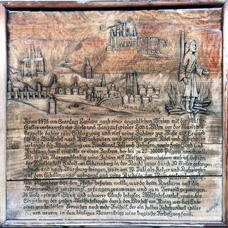 Europäischer Kulturweg: Gedenktafel "Pfeifer von Niklashausen"