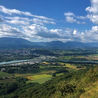 Blick auf die Rhône und Belley