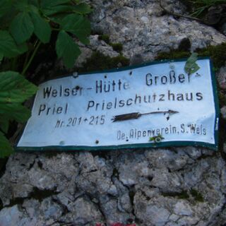 Wegweiser zur Welser Hütte