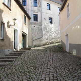 Kirchstraße Leisnig - Aufstieg zur Stadtkirche St. Mathhai