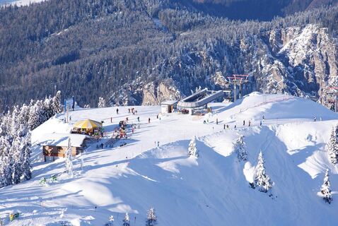 Blick auf den Ausgangspunkt an der Bergstation Gasselhöhe 6er-Sesselbahn