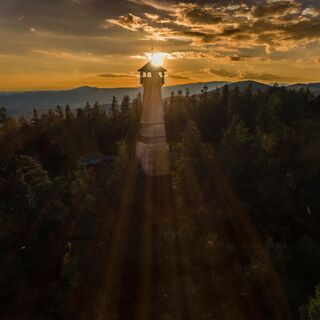 Ringwarte bei Sonnenuntergang
