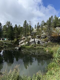 Foto von Fabienne entlang der Tour