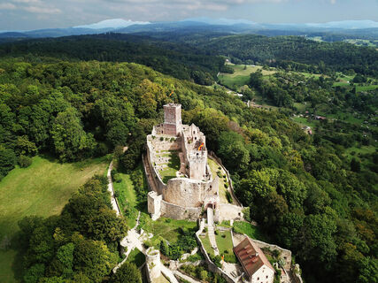 Burg Rötteln und Umgebung von oben