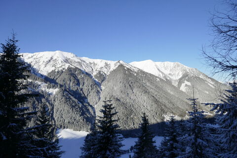 Blick Seekoppe und Hochgrößen, Start bei -18°C