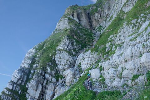 Aufstieg durch die "Musfallen"