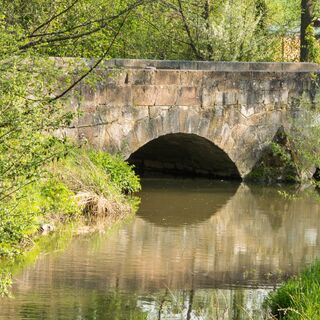 Steinbrücke über die Salzböde - Panorama