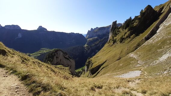 Bogartensattel Richtung Süden