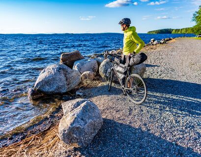 Radfahrer auf dem Pulkkilanharju