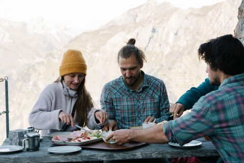 Pause auf der Kaltenberghütte