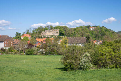 Blick auf die Heldenburg in Salzderhelden