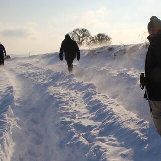 Von der Leyen Wanderweg im Tiefschnee