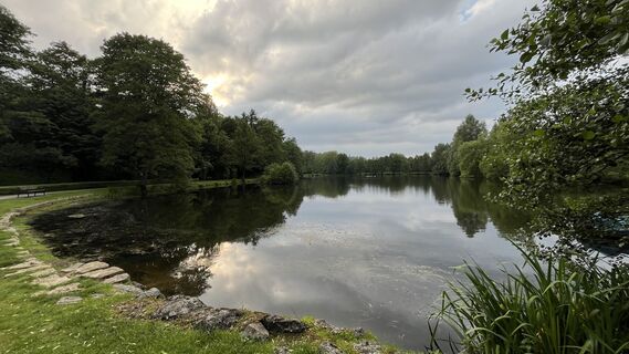Foto von Siggi unterwegs entlang der Tour