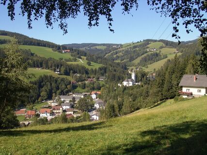 Blick auf St. Kathrein am Hauenstein, Joglland-Waldheimat in der Oststeiermark