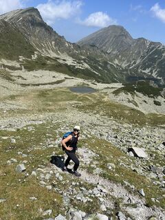 Photo de Karin Vrabel le long du parcours