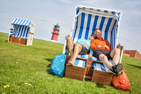 Entspannung im Strandkorb in Büsum