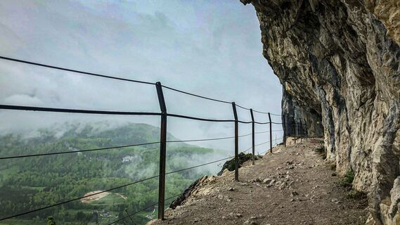 Blick von der Ewigen Wand in Richtung Weißenbachtal