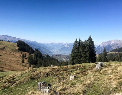 Blick ins Sarganserland bis zu den Churfirsten