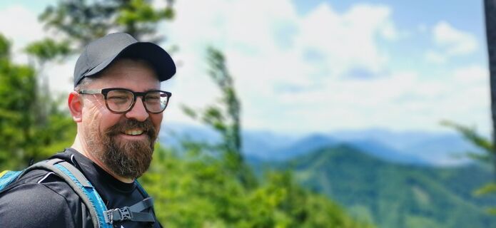 Foto von Klaus Lehner entlang der Tour