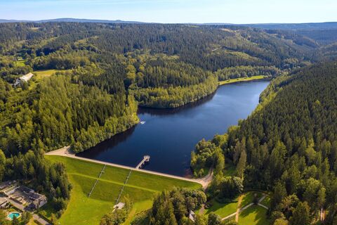 Talsperre Falkenstein von oben