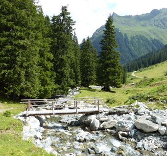Brücke in der Nähe von der Madrisahütte
