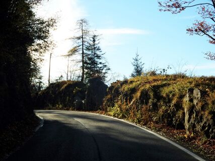 Gaisberg Landesstraße oberhalb Guggenthal Ansicht: Ost nach West