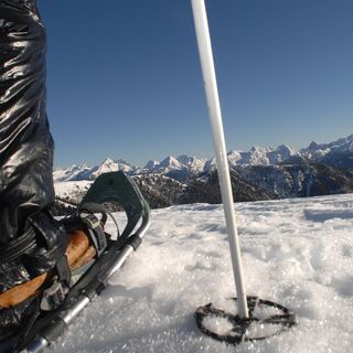 Schneeschuhwandern und Lagorai Blick