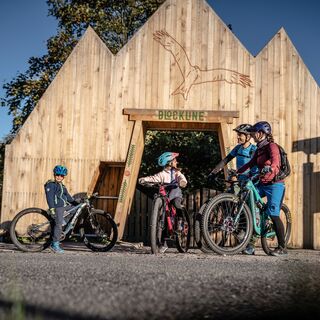 Start-Zielportal Blockline am Haltepunkt Holzhau