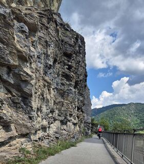Zdjęcie z Claudia Maurer wzdłuż trasy