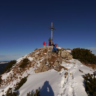 Am Gipfel des Einstein im Winter