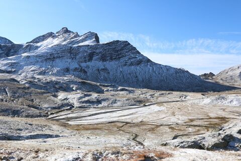 Im Herbst kann es schnell einmal Schnee geben auf der Greina