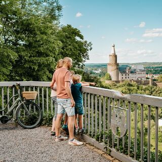 Auma-Weida-Radweg Blick auf Osterburg