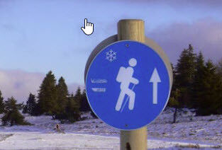 Winterwanderweg Markierung