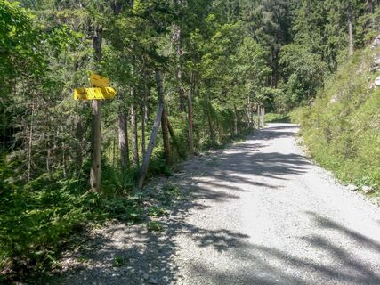 beim Abstieg immer der Beschilderung folgen Weg 286