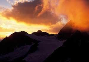 Sonnenaufgang auf der Rötelspitze im Nationalpark Stilfserjoch