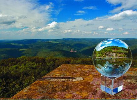 Blick vom Aussichtsturm auf dem Katzenbuckel
