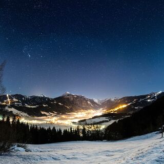 Nachtaufnahme Aigenberg Richtung Flachau