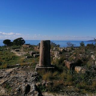 PANORAMABLICK VOM KAMM DES ARCHÄOLOGISCHEN PARKS ELEA/VELIA