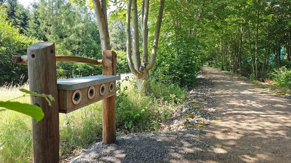 Teppicherlebnis- und Rätselwanderweg Münchenbernsdorf - Erlebnisstation Tastkasten