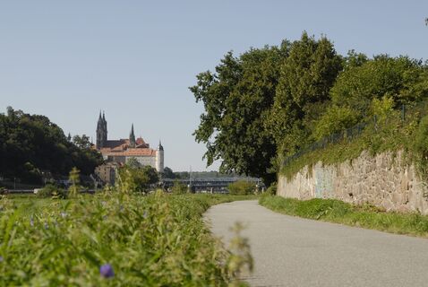 Auf dem Elberadweg in Meißen