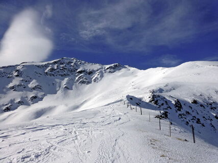 Gipfel Schönberglspitze im Winter