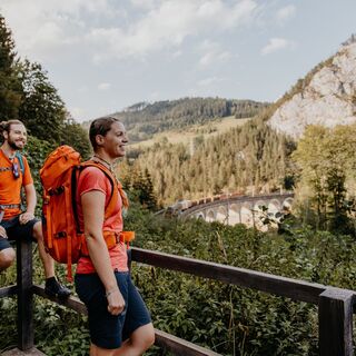 Wandern entlang der Semmeringeisenbahn