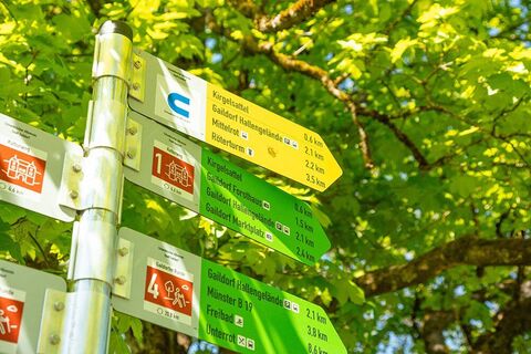 Symbolbild Hauptwegweiser Rundwanderwege Gaildorf