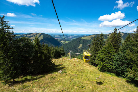 Herrliche Aussicht in der Hochgratbahngondel genießen