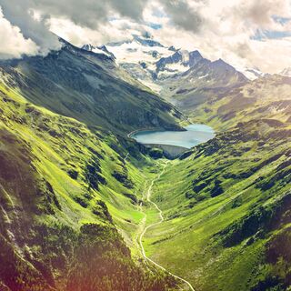 Blick auf den Moiry-See.