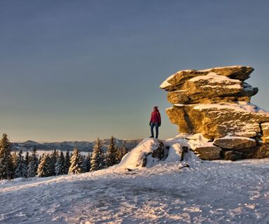 Sonnenaufgang am Teufelstein in Fischbach_Oststeiermark